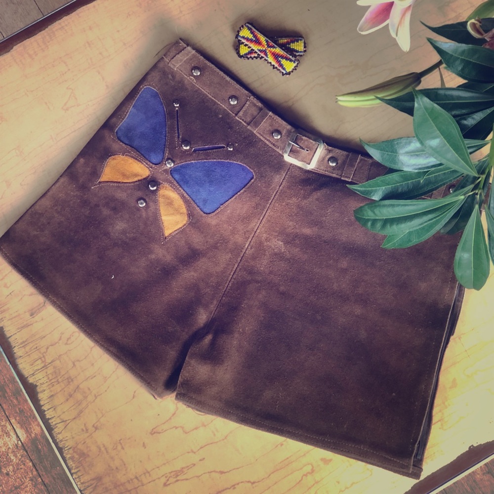 Truly Vintage Boho Suede High Waist Shorts